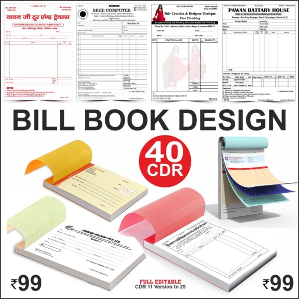 Bill book Design/ Cash Memo Design
