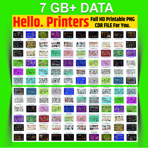 7+GB Full HD Printable PNG CDR FILE