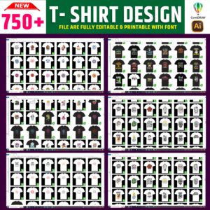 750+T-Shirt Design CDR